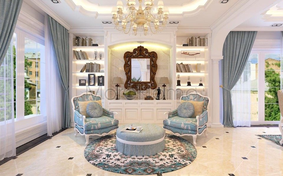 Mẫu ghế đơn tân cổ điển ở biệt thự EuroLand